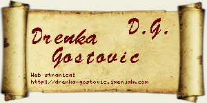 Drenka Gostović vizit kartica